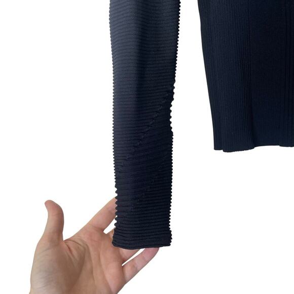 Adam Selman Sport Long Sleeve Ribbed Workout Shirt Mock Neck Size Small - Picture 3 of 7